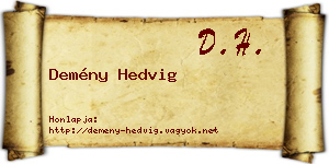 Demény Hedvig névjegykártya